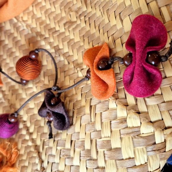 Handcrafted Felt  Multicolor Necklace - Picture 2 of 4
